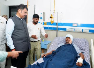 बिबट्याचा हल्ला; फडणवीस रुग्णालयात